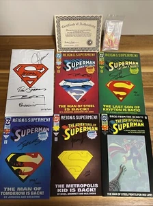 Superman (Reign/Return of) signiertes Lot mit Echtheitszertifikat DC Comic im Ordner - Bild 1 von 18