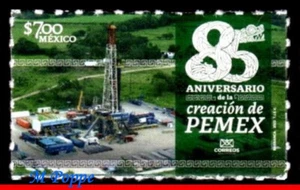 23-09 MEXICO 2023 PEMEX NTL PETROLEUM CO, 85 YEARS, OIL, MNH - Picture 1 of 1