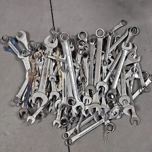 Lot of 100+ Wrenches Mixed Brands Metric & SAE Open Box End Tools - Foto 1 di 3