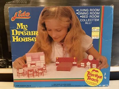Juego de muebles de dormitorio vintage 1984 My Dream House #21017B Lido ¡NUEVO EN CAJA! Foto 1 de 4