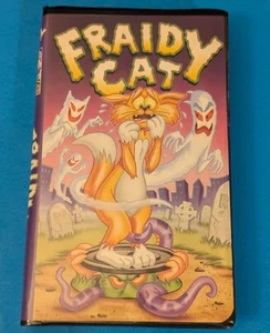 Fraidy Cat (1975 VHS) Rare 70s Cartoon Ghosts Nine Lives Animated Cat Story - Imagen 1 de 20