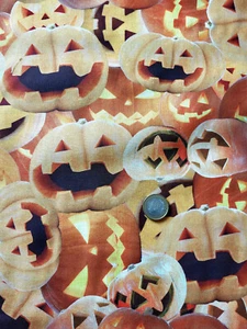 Stoffe, Kürbisse Halloween aus 100 % Baumwolle, Meterware, kostenloser Versand - Bild 1 von 2