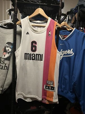 LeBron James Miami Heat Hardwood Classics Floridians ABA Jersey Size M  - Image 1 of 4