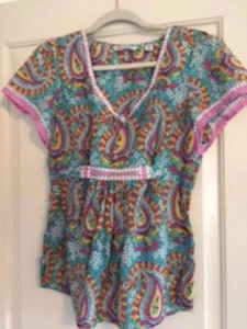 Neu ohne Etikett Robert Graham Bluse Baumwolle Seide Mischung mehrfarbig Paisleymuster Größe S/P - Bild 1 von 6