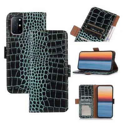 For OnePlus Luxury Crocodile Real Leather Flip Case with Stand - Image 1 of 4