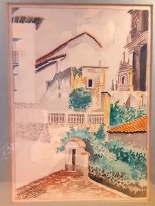 Framed Watercolor Painting by Horacio Rodriguez; 1940's; NM - Picture 1 of 5