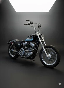 2 In 1 Custom Pipes Exhaust Compatible Harley Sportster 883 1200 - Picture 1 of 2