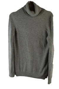 UNIQLO Grey 100% Cashmere Roll Neck Jumper size M Womens Pullover Casual Outdoor - Picture 1 of 9