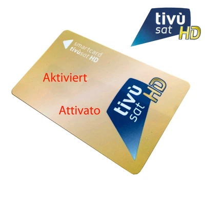 Tivusat Karte aktiviert Original Smartcard Italien Sender RAI Mediaset 4K HD SAT - Bild 1 von 4