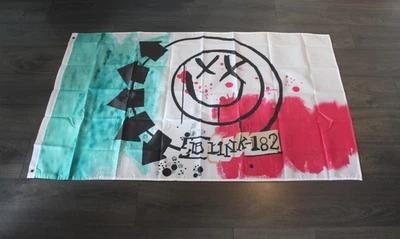 Blink-182 Bandera Bandera 3x5 Punk Pop Banda de Rock Antiguo Fan Decoración Hombre Cueva CD Foto 1 de 4