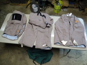 Oberon Size L 50 Cal Arc Flash kit w/ Coat Pants Hood & Bag , - Picture 1 of 14