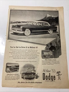 1953 Dodge Coronet V-eight 11”x8” Vintage Magazine Ad (MP197) - Bild 1 von 2