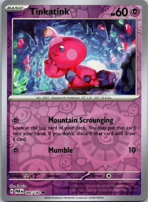 Tinkatink Reverse Holo Common SV04: Paradox Rift 082/182 NM - Image 1 of 2