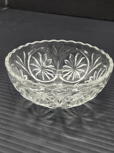 Vintage Medallón Transparente 4" Vidrio Cuenco Dip Fruta Postre Caramelo Decoración**65-7 - Imagen 1 de 5