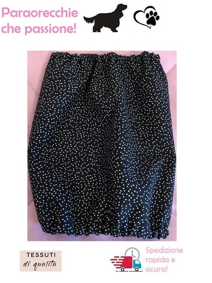 PARAORECCHIE COPRI ORECCHIE CUFFIETTE CUFFIA PER COCKER CAVALIER KING COTONE  - Immagine 1 di 1