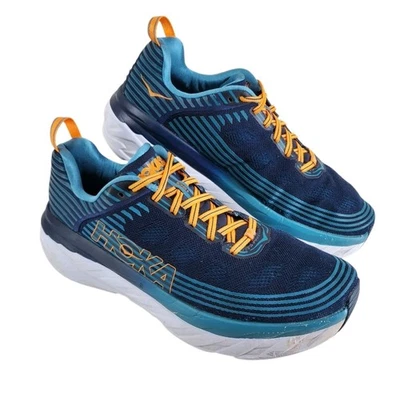 Hoka Bondi 6 Shoes Men 12 Black Iris Storm Blue Maximalist Cushion Run Walk READ - Image 1 of 4