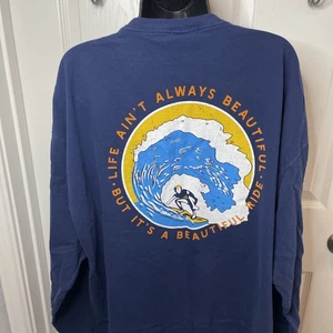 Camiseta Gary Allan Hombre Azul Marino Talla 2XL Algodón It’s A Beautiful Ride Manga Larga - Imagen 1 de 15