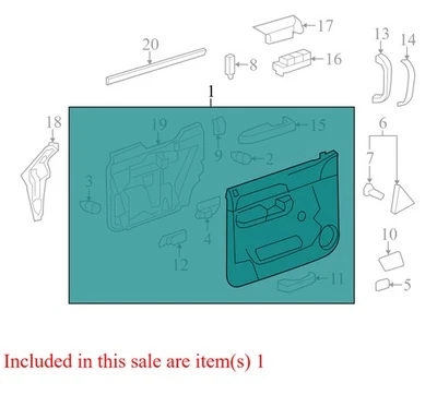 2010-14 GMC Sierra 1500 Passenger FR Door Interior Trim Panel Used 22818470 OEM Foto 1 de 4