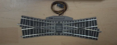 Fleischmann 6166/6164 Profi Doppelkreuzungsweiche links mit Antrieb Neuwertig - Bild 1 von 2