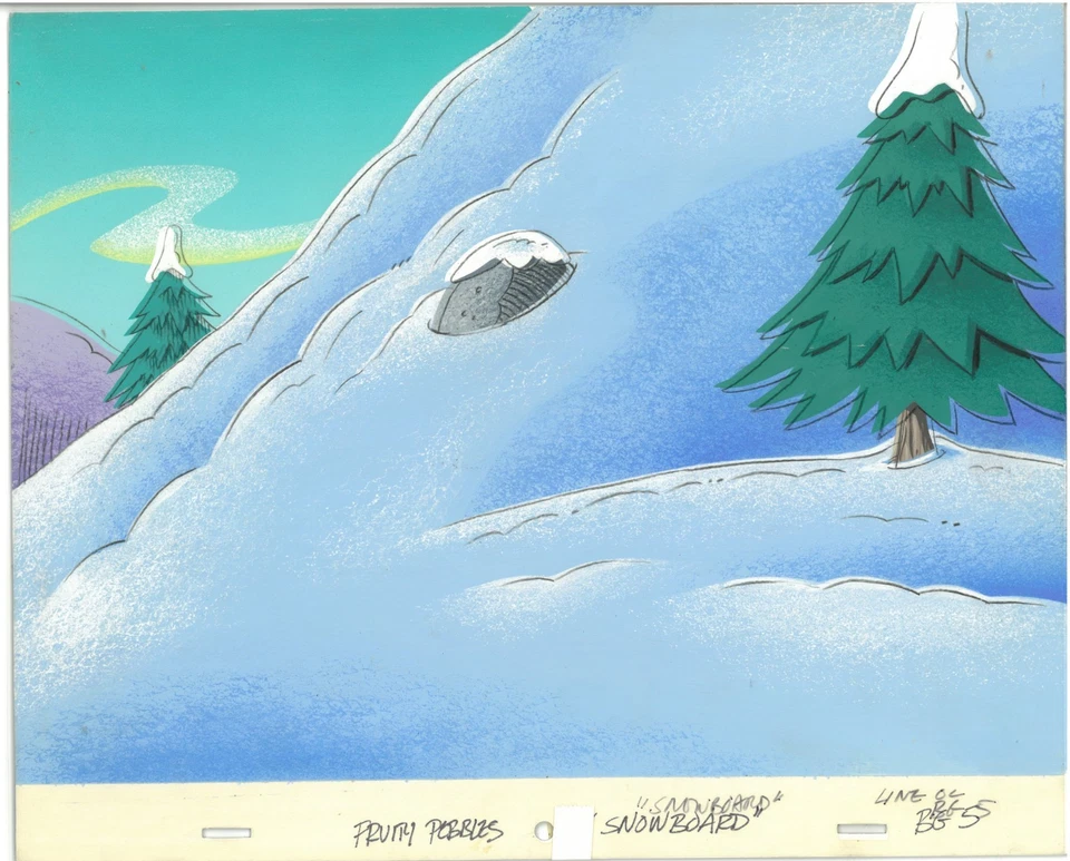 Picapiedra - Fondo maestro pintado a mano - Snowboard Foto 1 de 1