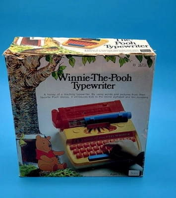 Winnie The Pooh Vintage Typewriter by Tomy Toys Hong Kong Disney - Image 1 of 4