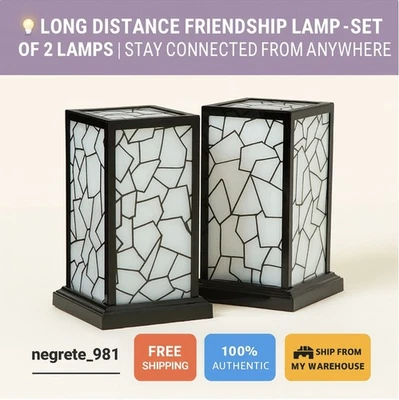 Set of 2 Lamps - Long Distance Friendship Lamp-Stay Connected From Anywhere-NEW - Image 1 of 4