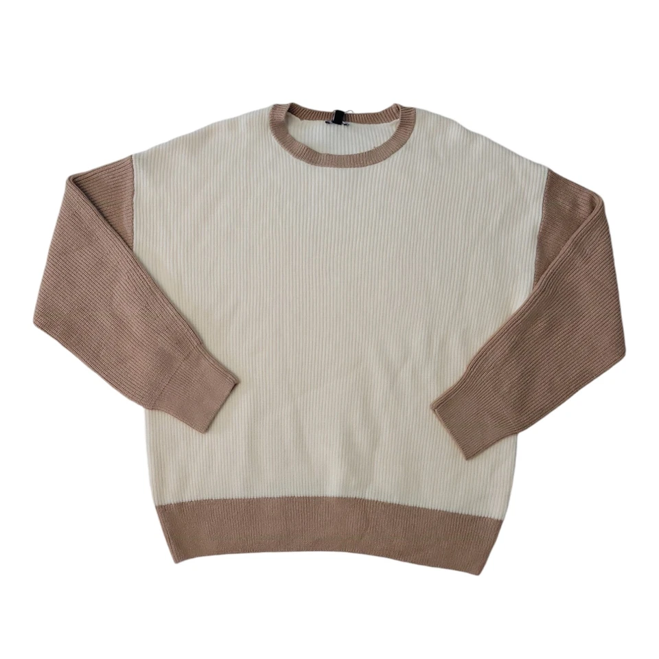 Express Woman’s XL Eggnog/Pecan Pullover Sweater $ 78