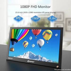 Laptop Screen Extender - 15.6'' WiFi Portable Monitor Plug & Play IPS LCD Screen - Picture 1 of 8
