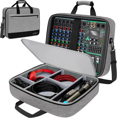 Audio Mixer Case (Size:15.5"X 13" X 6"), Protective DJ Mixer Bag with 10Mm Paddi - Image 1 of 4