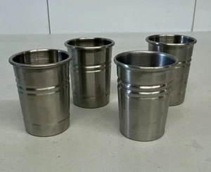 4 tazas de lata de whisky americano de acero inoxidable de metal corte de vidrio rocoso Mtn agua - Imagen 1 de 5