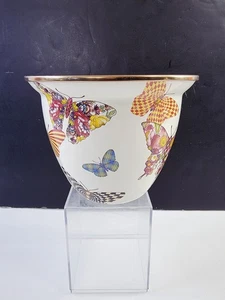 Mackenzie Childs 5" Colorful Butterfly Enamel Plant Pot Container - Picture 1 of 11