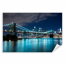 Brooklyn Bridge New York City USA Amerika Nacht NY Poster 0534 Postereck