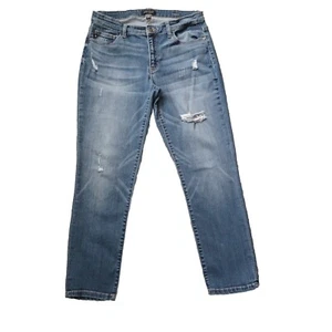 Judy Blue Jeans Womens 11 30 Blue Denim Boyfriend Fit Distressed Medium Wash - Picture 1 of 16