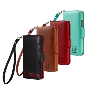  iPhone 11 Pro Max "Royale" Premium Genuine Leather Wallet Case with Wrist Strap