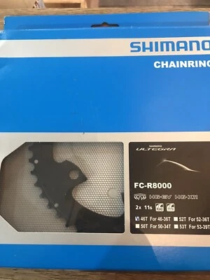 Plato exterior Shimano Ultegra FC-R8000 11 velocidades tipo MT 110 BCD x 46T GRX 1x Foto 1 de 4