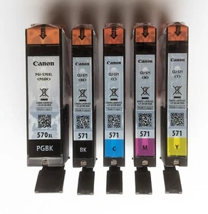 Genuine Canon PGI-570XL CLI-571 Multipack Black & Colour Ink Cartridges - Picture 1 of 3