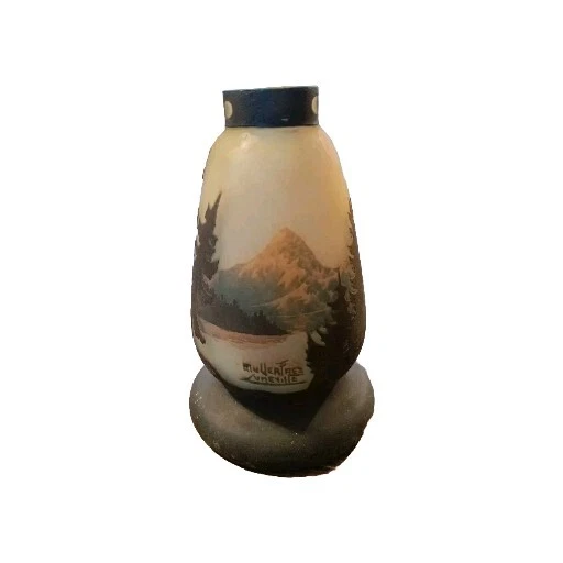 Muller Freres Lunéville Pied De Lampe  Dégagée Acide Paysage Vosges K3 - Photo 1/4