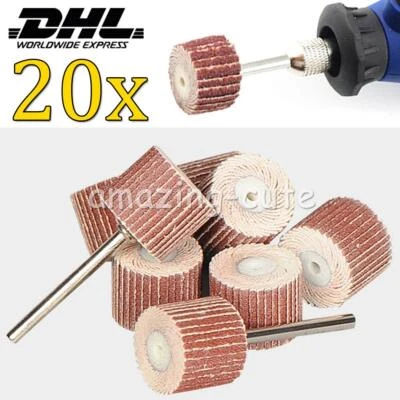 MARKENLOS DHL 20tlg Lamellen Fächer Schleifer Schleiffächer Schleifmop Schleifstift Ø3mm