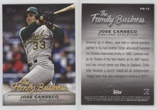 2019 Topps Update The Family Business 150th Anniversary /150 Jose Canseco #FB-13