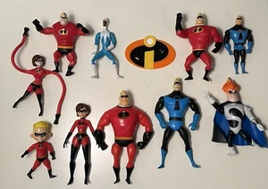 2004 Pixar THE INCREDIBLES Figure Lot DISNEY Store EXCLUSIVES & Happy Meals Etc - Picture 1 of 1