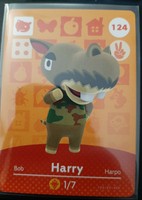 Harry #124 MINT UNSCANNED US Animal Crossing Amiibo Cards Series 1, 2, 3, 4 