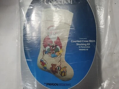 Kit de medias Country Santa 1984 de Paragon Needlecraft 6150 nuevo reempaquetado completo  Foto 1 de 4