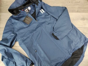 11 DEGREES Official Navy Windbreaker Waterproof Jacket Mens Full Zip Hood Medium - Picture 1 of 7