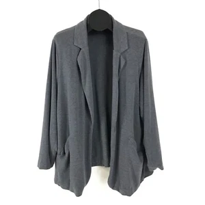 Blazer para mujer Torrid Jersey tejido frente abierto talla grande 4/4X gris elástico forrado - Imagen 1 de 11