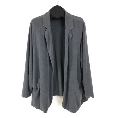 Blazer para mujer Torrid Jersey tejido frente abierto talla grande 4/4X gris elástico forrado Foto 1 de 4