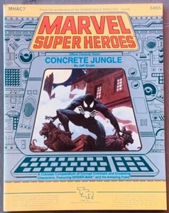 TSR D&D MARVEL SUPER HEROES MHAC7 CONCRETE JUNGLE EARLY BLACK COSTUME SPIDERMAN - Picture 1 of 1