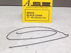 HO 1:87 A-Line # 29219 Black Chain 12" - 40 Links per inch - Picture 1 of 1