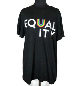 Take Pride Target Equality Graphic LGBT Black Cotton Short Sleeve Shirt Size XS - Picture 1 of 3