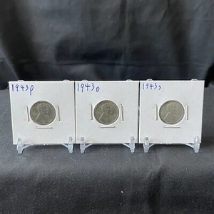 1943 P,D,S Lincoln Wheat  Cent Collectible Coins (FINE - VERY FINE) - Picture 1 of 4