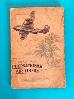 John Player and Sons International Airliner cigarette card album 1930s - Image 1 of 4